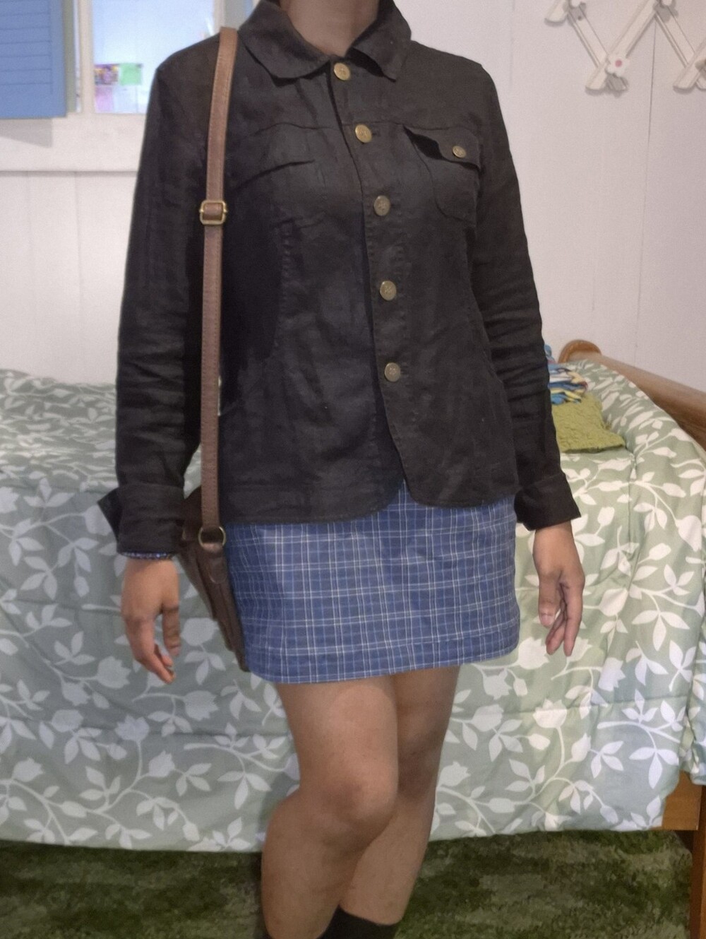 90s Grunge Style Charter Club Black Utilitarian Shacket